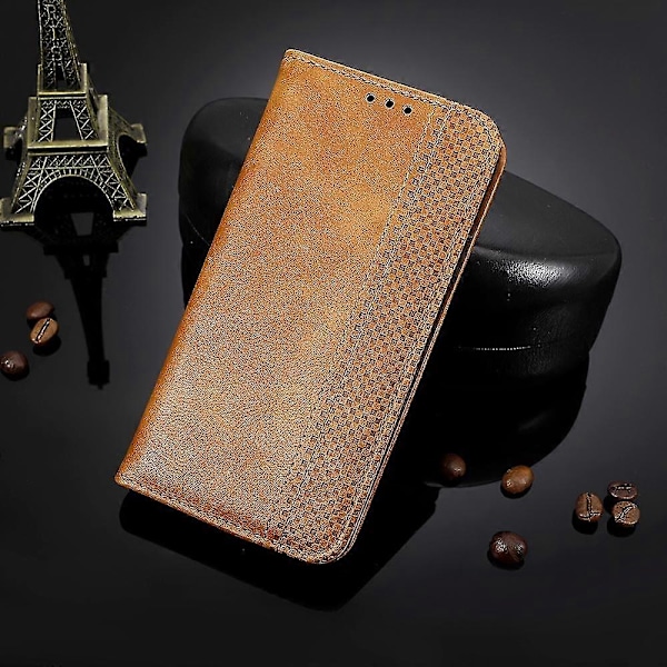 Infinix Note 30 Pro 4G X678B -puhelimelle magneettinen PU-nahkakotelo, kääntyvä jalusta, lompakkokotelo Brown