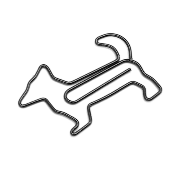 100 st Hundformade Gem Kreativa Söta Pläterade Metall Bokmärkesgem för Studenter Pappersvaror Svart