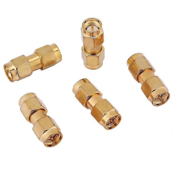 5stk RF SMA Hane Till SMA Hane Kontakt Rak Koaxial Adapter Set