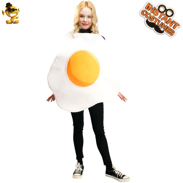 Halloween pocherat ägg Bacon Party kostymer för vuxna män och kvinnor par woman