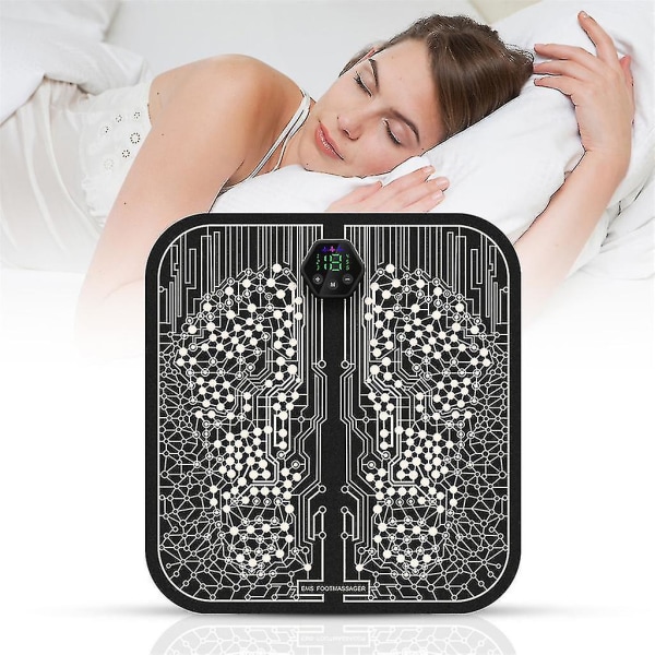 Tflycq Portabel Ems Fotmassageplatta Elektrisk Smart Puls Akupunktur USB-Laddning Pink OPP bag