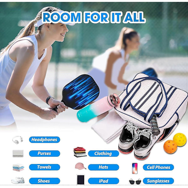 Crossbody Sling Pickleball Bag Tote, Pickleballvesker for kvinner og menn, Pickleballvesker for damer Modern Minimalism