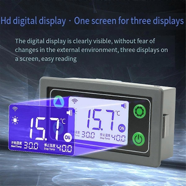 ST30W WIFI Termostat Temperaturregulator Digital Display Termostat Høj Lav Temperatur Alarm