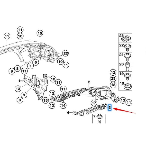 1 Par Front Sido Tätningsmodulfäste för X5 E70 X6 E71 51717163145 51717163146