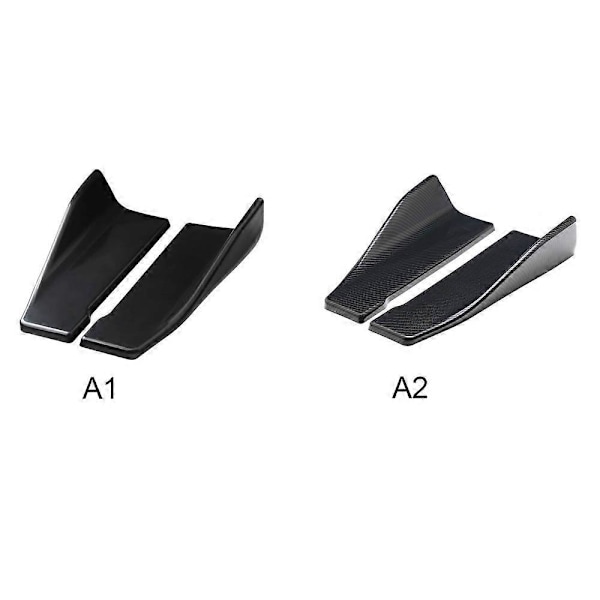 2 STK Bagkofanger Læbe Splitter 35cm Ridsefast Kofanger Læbe Spoiler Diffuser til Køretøjer Blank Sort