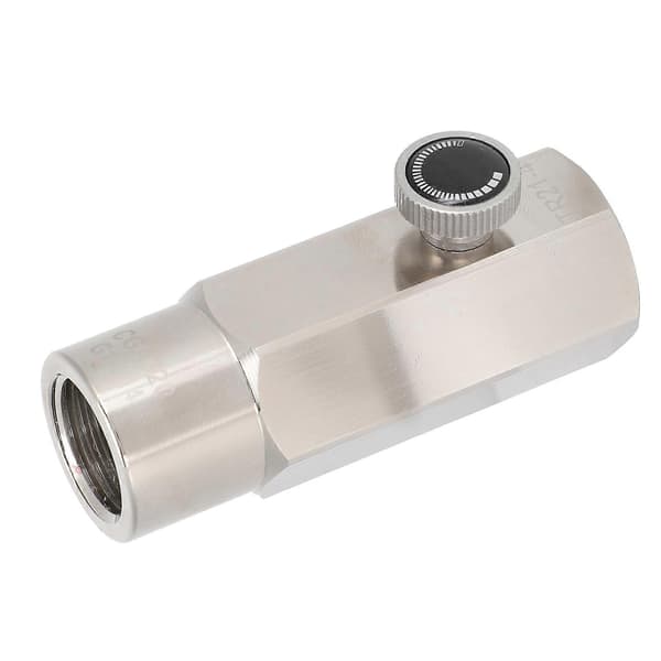 CO2 Cylinder Påfyllningsadapter Anslutning CGA320 Soda Fyllningsventil Tillbehör Silver