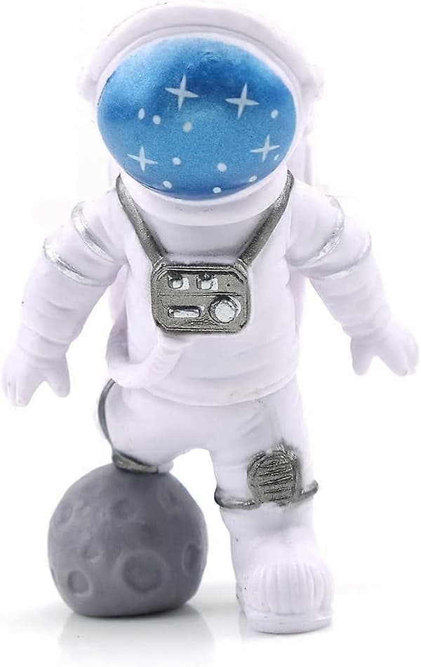 3 st Astronaut Skrivbordsprydnader Harts Rymdmanfigur Leksak Tårttopp