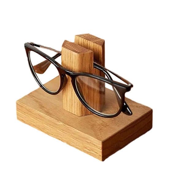 Solid Brilleholder - Brilledisplayholder, Håndlavet Træ Brilledisplayholder til Gave Eye Love You Daddy