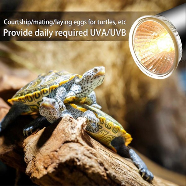 Reptil Solplads Lampe Reptil Varmelampe Med 360 Graders Drejelig Slange Til Skildpadde Skægget Drage Firben Slange BLACK No Bulb