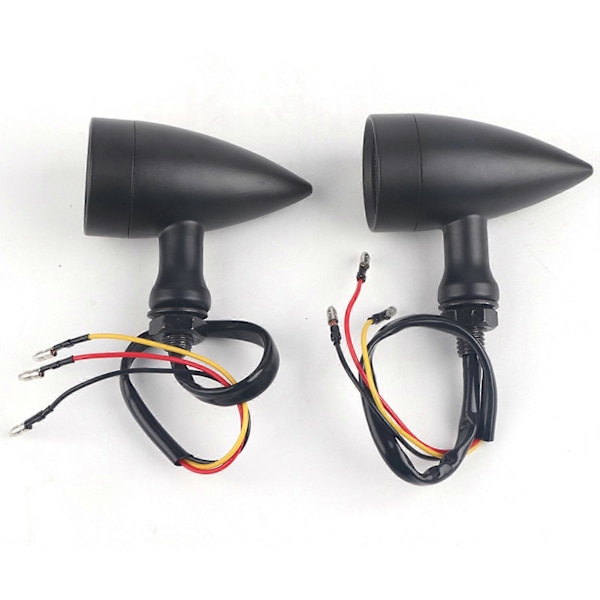 2 ST Universal Aluminium Motorcykel Plätering Retro LED Bullet Blinkers Indikatorlampa