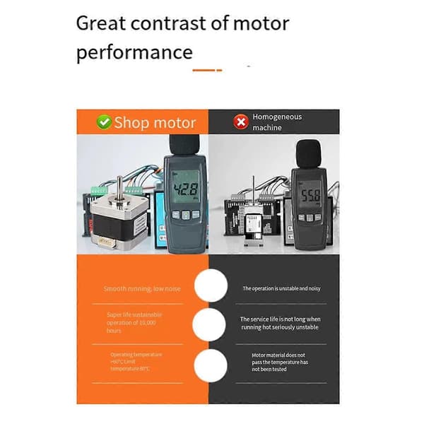 3D Printer Nema 42 Stepper Motor+XH2.54 Kabel 17HS4401 38mm Akse 5mm til 3D Printer DIY Graveringsmaskine Motor