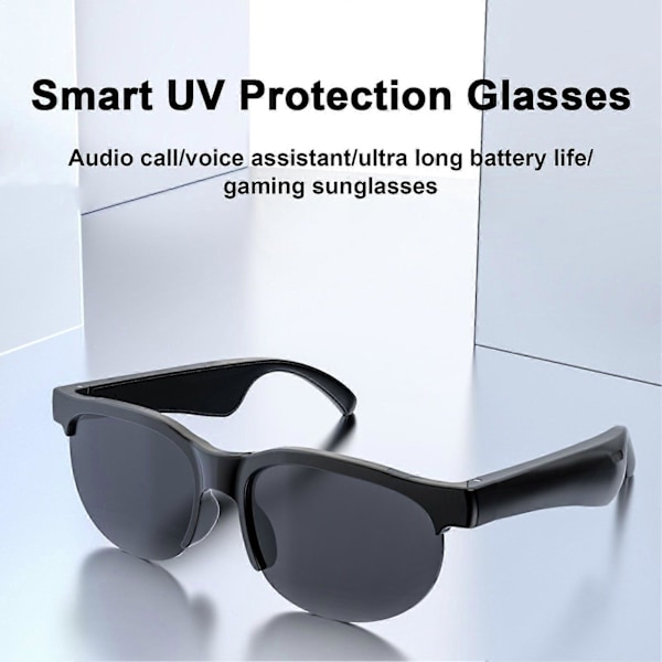 Bluetooth-kompatibla Smarta Glasögon Hörlurar Vattentäta Ultralätta Stabila UV-skydd Trådlösa Solglasögon med Hörlurar