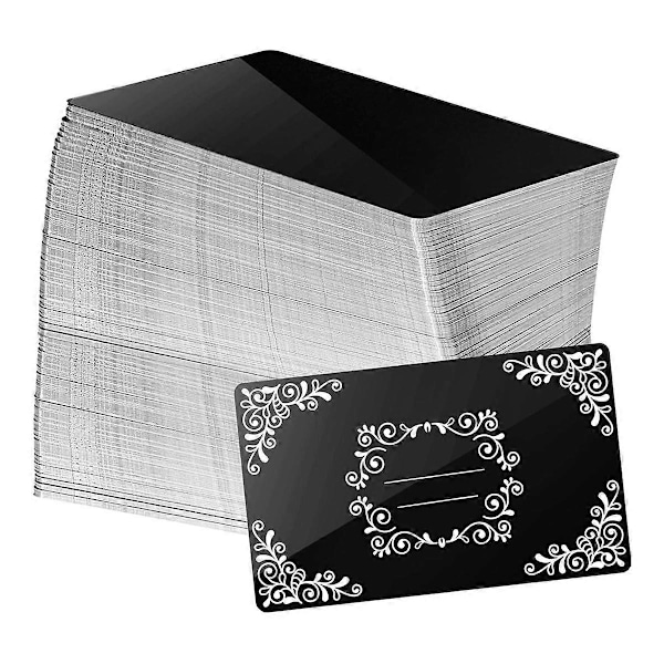 180 st Metall Gravyr Ämnen Färgglada Aluminiumplåtar Lasergravyr Visitkort Gravyr DIY Presentkort A