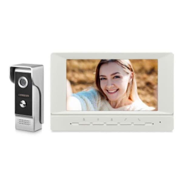 Video Intercom System 7 Tommer Video Dørklokke Dør System Kits Støtte Opplåsing Overvåking for Villa Hjem EU Plugg