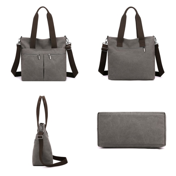 Fashion Canvas Dam Axelväska Dam Messenger Crossbody Väska Kvinnlig Tote Axelväska Crossbody Väskor Sky Blue