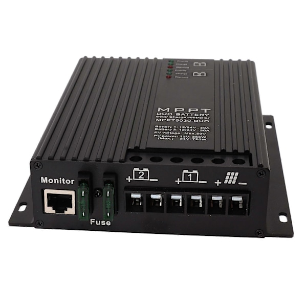 Solarladdningsregulator Aluminiumlegering Intelligent Bluetooth Batteriladdningsregulator