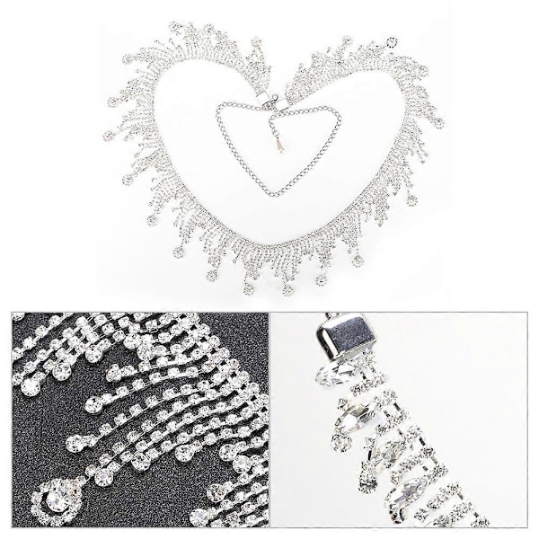103cm Kristall Strass DIY Magdanskedja Klädtillbehör (6cm Tofs)