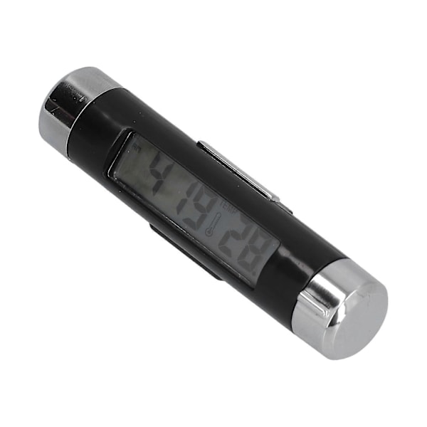 K01 Biltermometer Batteridrevet Multifunksjonell Lysende LCD Bil Dashbord Klokke