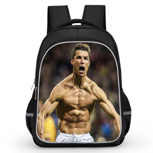 Messi Cristiano Ronaldo skolväska grundskolepojke Juventus Ronaldo belastningsreducerande ryggsäck för ryggskydd style 10
