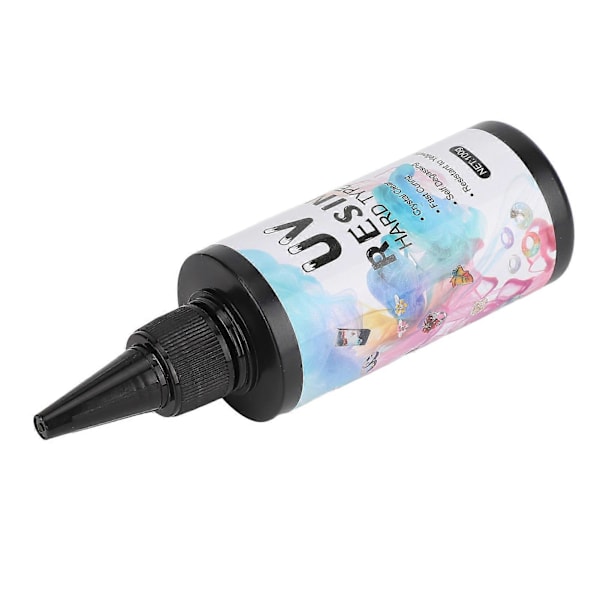 UV Resin Håndlaget DIY Transparent Farge Anti-gulning Hurtigherdende Klar UV Lim Lim for Håndverksdekorasjoner 100g