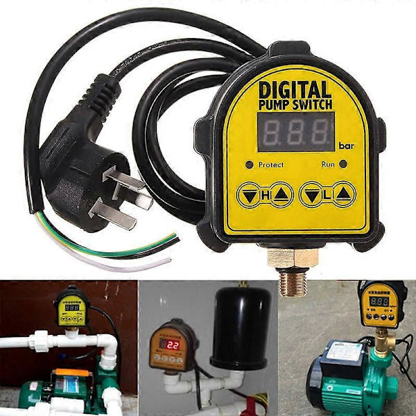 220V Automatisk Regulator för Hushållspump Tryckkontroll Tryckdrift Elektrisk Digital