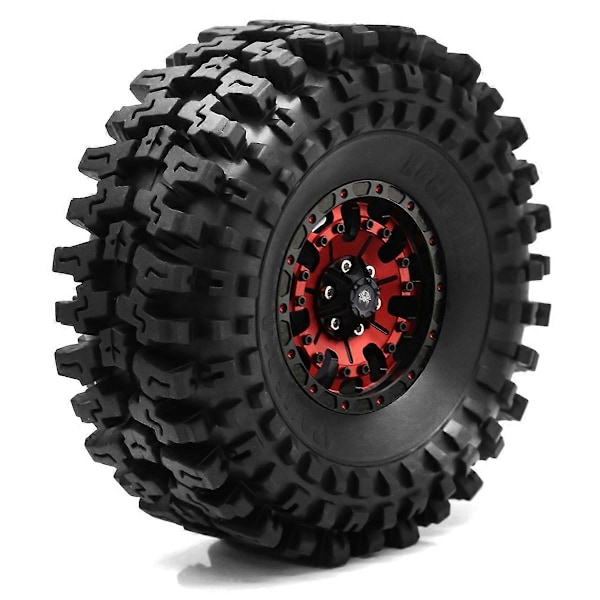 120mm Metallinen 1.9 Tuuman Beadlock-vanne Kumirengassarja 1/10 RC Crawler -auto TRX4 D90 Axial SCX10 II III, A