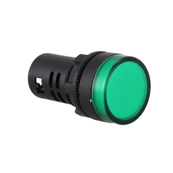 Sourcingmap 2 stk. AC220V Grøn LED Strømindikator Pilot Signallampe 22mm Dia