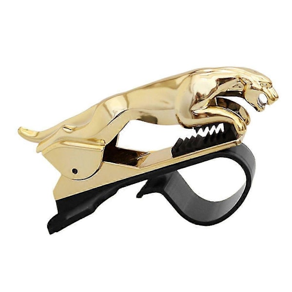 Cool Jaguar Cheetah Hud Biltelefonhållare Leopard Mobiltelefon GPS-stativ 360 Graders Fäste Justerbar Klämhållare Tillbehör Gold
