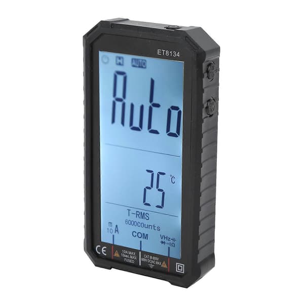 ET8134 Multifunksjons Multimeter LCD Automatisk Multimeter med Alarmfunksjon 10A 600V