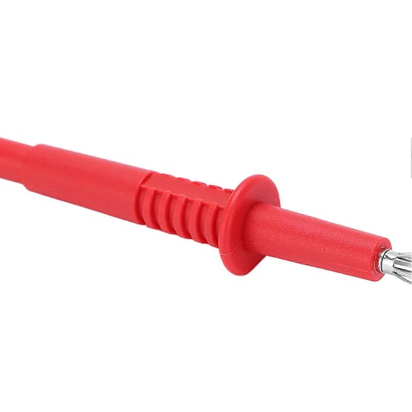 4 stk. probepinne 4 mm banankontakt isolasjonsledningspiercingprober for elektrisk testing, rød