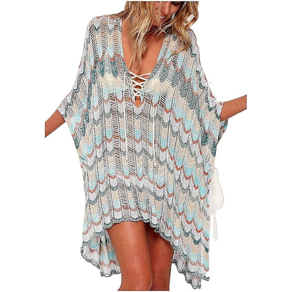 Sommerbadedrakt Bikini Strand Badetøy Heklet Cover Up for Kvinner Multicolor 4