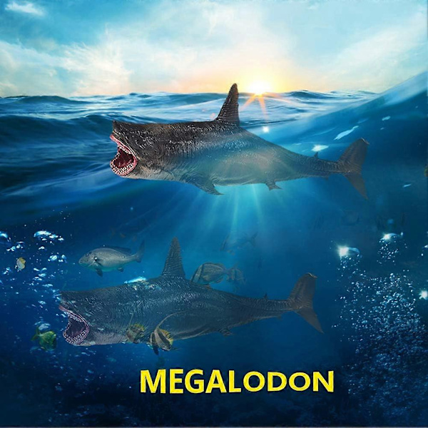 Hajmodell Leksak Simulering Megalodon Miniatyr Djur Samlarobjekt