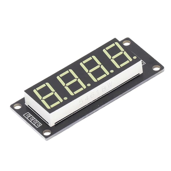 4 stk. LED Segment Digital Display Modul 4 Bits 7 Segmenter PCB Klokkemodul 0.56 Tommer MRA172C Hvit