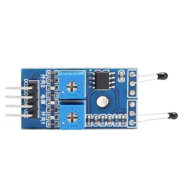 NTC Termisk Sensormodul 2 Kanal Temperaturkontroll Kretskort Elektroniska Moduler