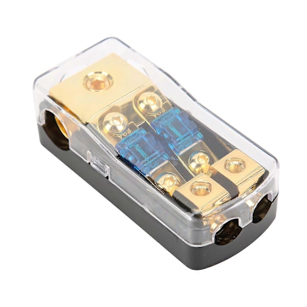 60A Strømfordelingsblok 1 ind 2 veje ud Bil Audio Splitter Kobber Jord Sikringsholder