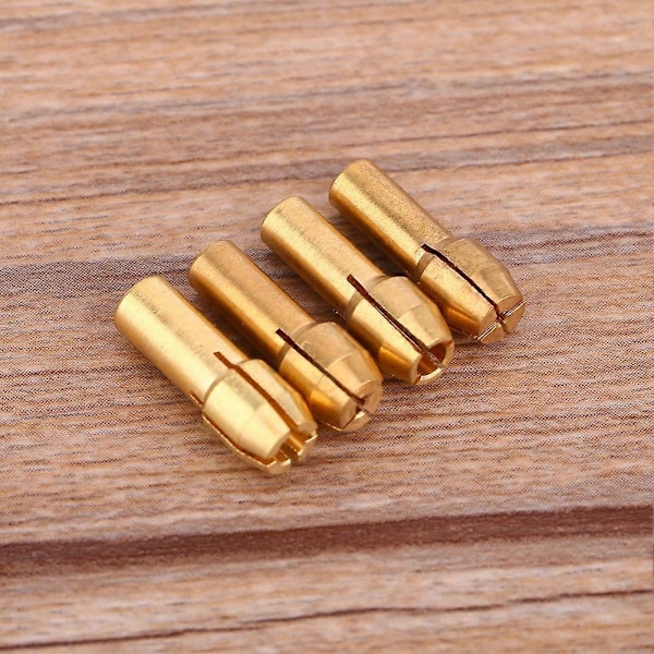 Hot 4 stk. roterende multiværktøj 1/1.6/2.35/3.2MM messing spændepatroner adapter møtrik sæt roterende værktøjer passer