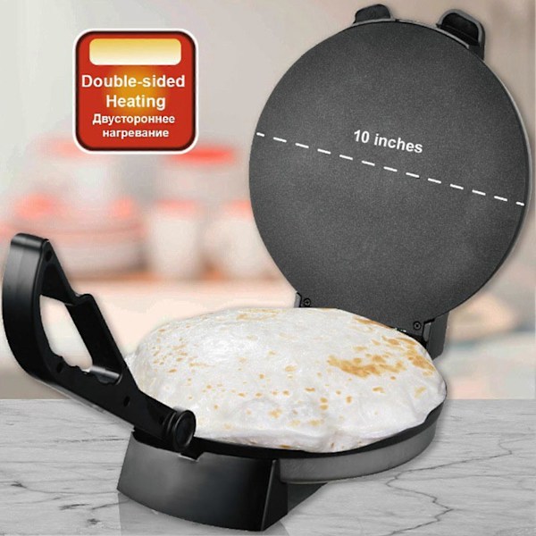 Elektrisk pizzaugn Non-stick Justerbar temperatur Rostfritt stål Pannkaksmaskin Crêpesmaskin för hemmet