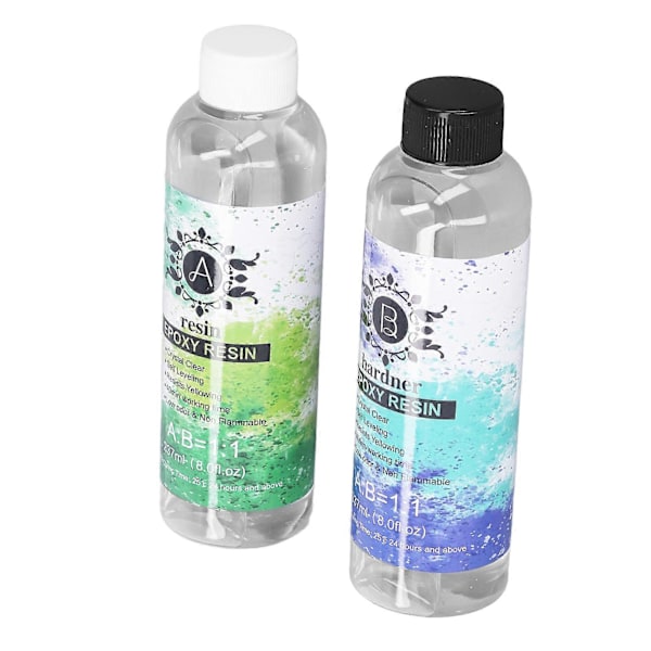AB Lim Krystalklar Epoxy Resin Sæt Støbning Belægning Nem Blanding til Flod Bordplader DIY Forme