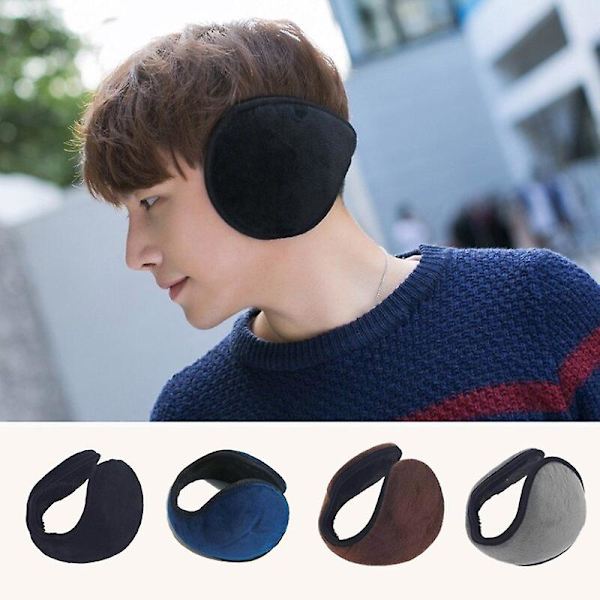 Vinter Unisex Ull Varma Öronmuffar Plysch Öronmuffsskydd Coffee