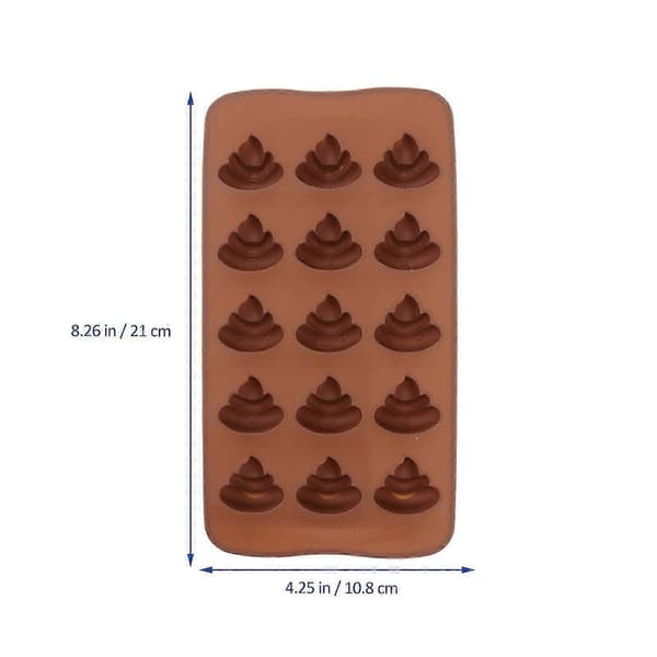3 stk. 15 Selv Sjove Lorte Slikforme Silikonebageforme Afføring Isterning Slik Dessertform - Yvan