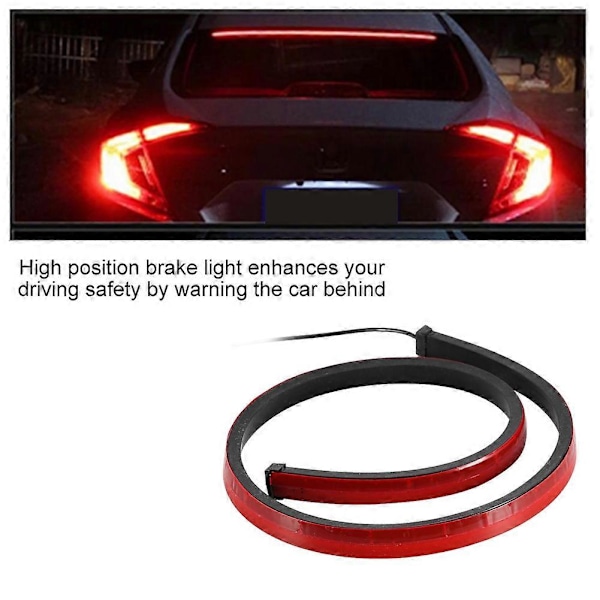 Bil Bakre Högt Placerad Bromsljuslist Blinkers Varnings LED-lampa (Enkelt Läge)