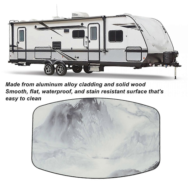 RV Rektangulär Bordskiva 61x38,6cm Massivt Trä Matbord Skrivbordsyta för Husbil Camper Däck Ponton Terrass Matt Målning