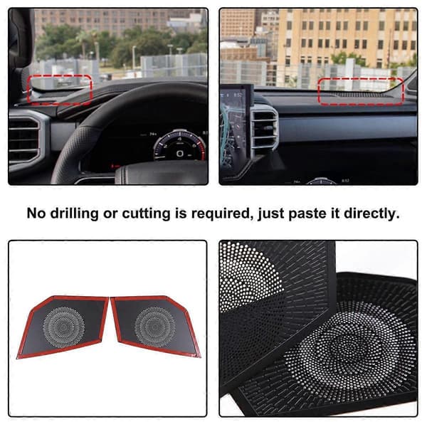 Dashboard Side Højttaler Horn Cover Trim til / Sequoia 2022-2024 Interiørtilbehør