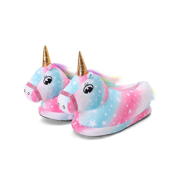 Unicorn Tofflor Barn Söta Tofflor Varma Inomhus för Vintern style 12 M Length 26cm