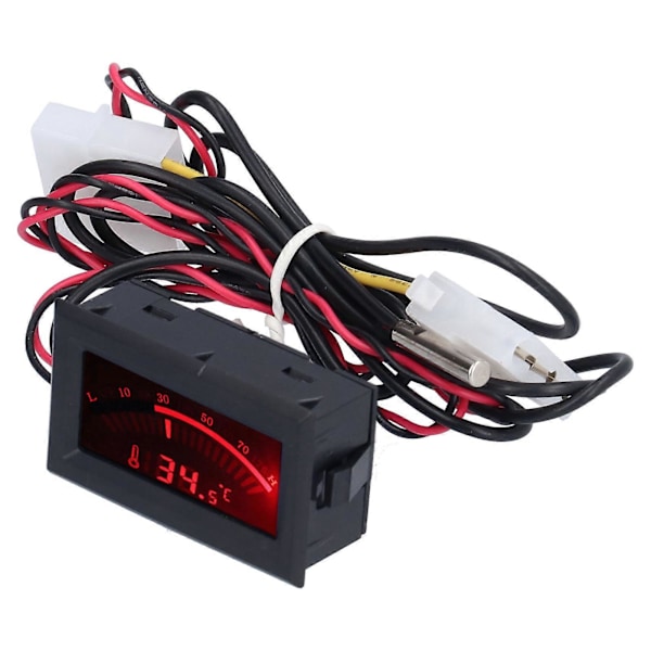 DC 5V Mini Termometer Metallprobe Digital Innebygd Temperaturmåler Modul NTC Sensor TS-805-R (Rødt Lys)