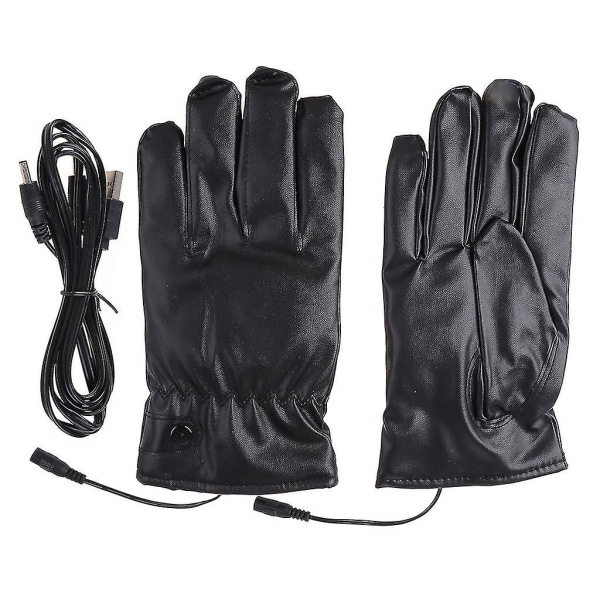Tjockt Foder Hel Fingerhandskar Elektrisk Uppvärmning Termisk Handske För Kvinnor Män Hand heating