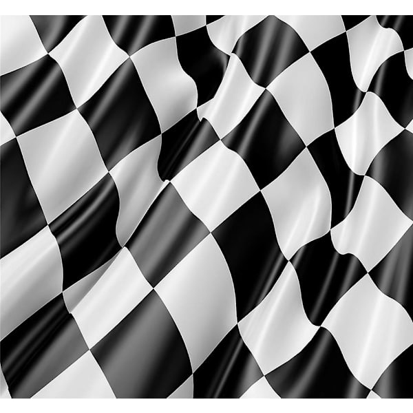 F1 Racing Flagga svart och vit rutig racing startflagga