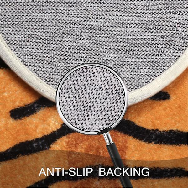 Tflycq Barnrumsmatta Tiger Lekmatta 81 x 53 cm Personlig Mjuk Lekrumsmatta Plysch Halkfri Maskintvättbar Barnmatta För Vardagsrum Klassrum