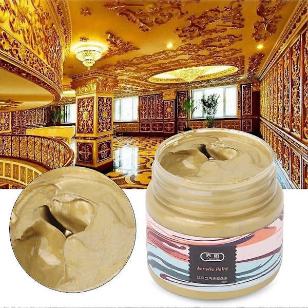 100 ml Akrylmaling Kunstner Maleri Pigment Kunsthåndværk Maleri Tegnemaling (Bronze)