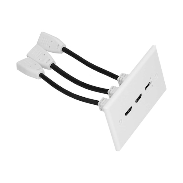 3 Porte 4K Vægplade ABS Multiport Slidstærk Holdbar Tætsiddende Videovægpanel